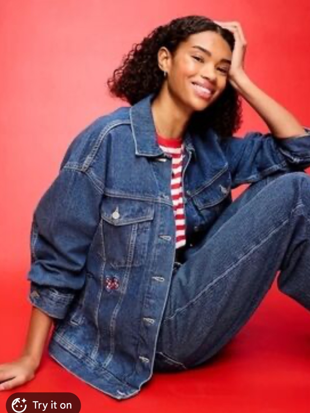 NWT! Old Navy Disney Minnie Mouse Denim jacket L